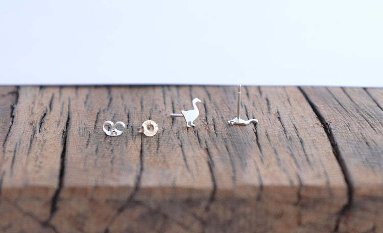 Untitled Goose Game Inspired Silver Stud Earring Set - Sweet November Jewelry
