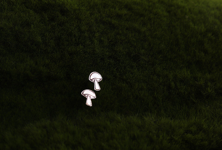 Graphic Mushroom Studs - Sweet November Jewelry