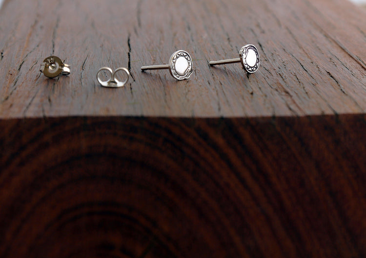 Graphic Ouroboros Snake Studs - Sweet November Jewelry