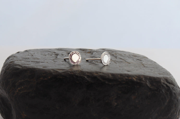 Graphic Ouroboros Snake Studs - Sweet November Jewelry