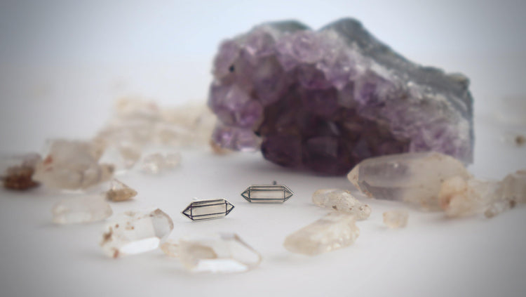 Graphic Crystal Studs - Sweet November Jewelry