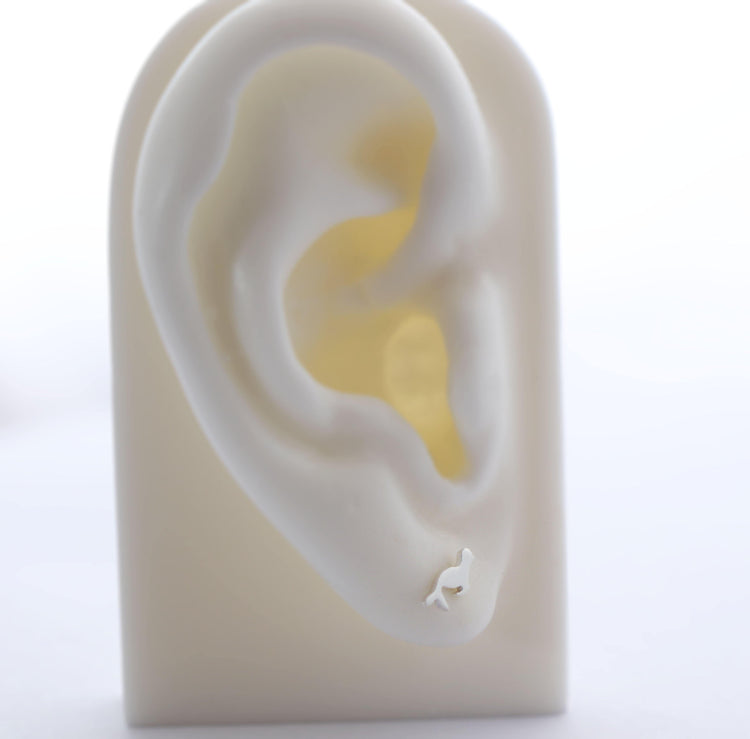 Tiny Silver Seal Stud Earrings - Sweet November Jewelry