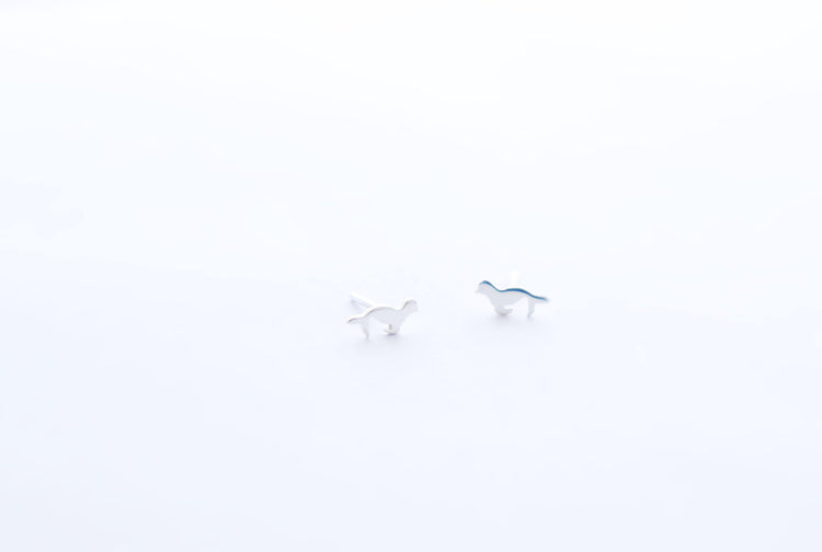 Tiny Silver Seal Stud Earrings - Sweet November Jewelry