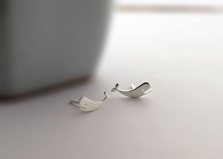 Happy Little Whale Studs - Sweet November Jewelry