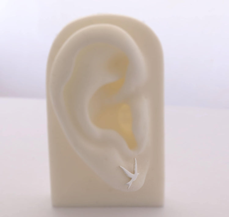 Silver Flying Bird Studs - Sweet November Jewelry