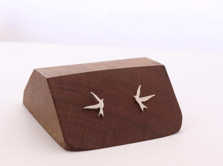 Silver Flying Bird Studs - Sweet November Jewelry