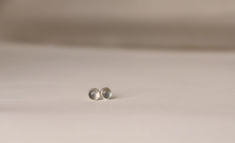 4 mm Labradorite Stone Studs - Sweet November Jewelry