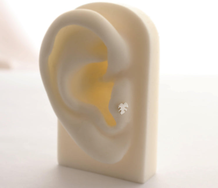 Monstera Leaf Tragus Stud - Sweet November Jewelry
