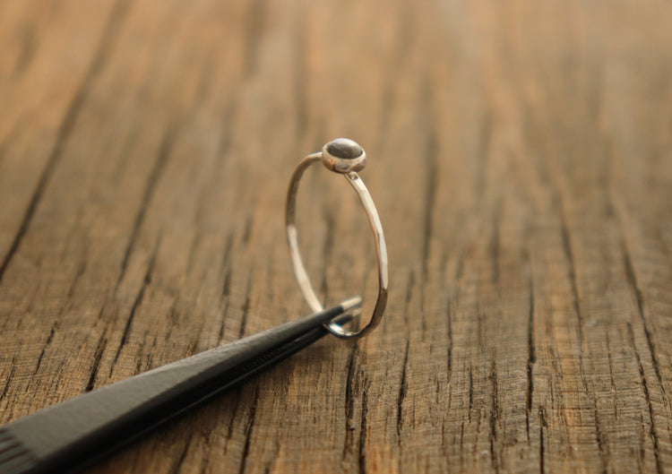 Labradorite stacking ring in sterling silver