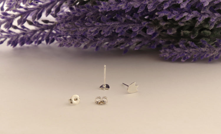 Penguin Feet Studs in Sterling Silver