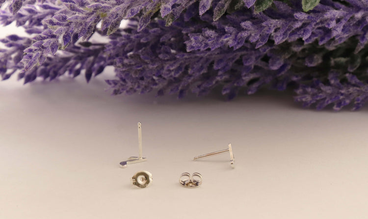 Music Note Studs in Sterling Silver - Sweet November Jewelry