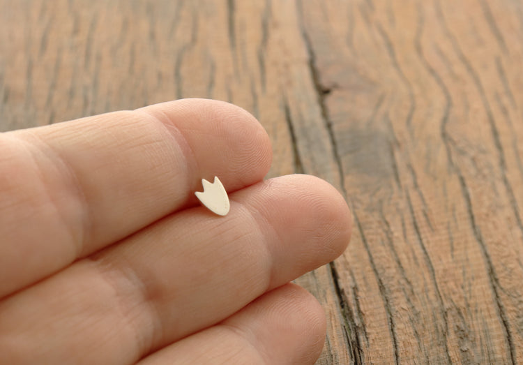Penguin Feet Studs in Sterling Silver