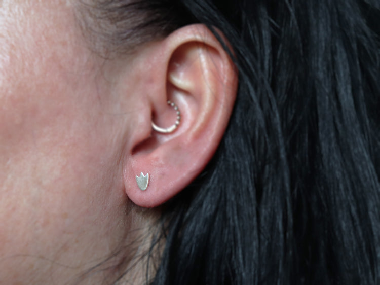 Penguin Feet Studs in Sterling Silver
