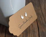 Quirky Palm Studs • Sterling Silver • Handmade • Hand and Palm Earrings • Silver Post Earrings • Sign Language Gift