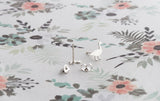 Mum and Baby Duck Earring Set • Mothers Day Gift • Sterling Silver Mismatched Geese Studs • New Mother Gift • Ducklings and Ducks Jewelry