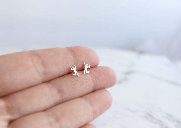 Tiny People Stud Earrings • Sterling Silver • Handmade • Little Person Earrings • Quirky Jewelry • Gift for Sister • Tiny People Jewelry