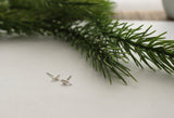 Very Teeny Tiny Bird Studs • Pair of Mismatched Bird Earrings • Sterling Silver • Handmade • Silver Bird Post Earrings • Small Bird Studs