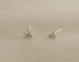 Mismatched Tiny Flying Bird Studs • Sterling Silver • Handcrafted • Flying Bird Post Earrings • Mismatched Pair Studs • Flying Bird Jewelry