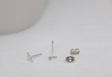 Mini Mismatch Cat Studs • One Reaching Cat One Sitting Cat Pose • Handmade • Sterling Silver • Cat Lover Gift • Tiny Silver Cat Studs 6mm