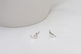 Mini Mismatch Cat Studs • One Reaching Cat One Sitting Cat Pose • Handmade • Sterling Silver • Cat Lover Gift • Tiny Silver Cat Studs 6mm