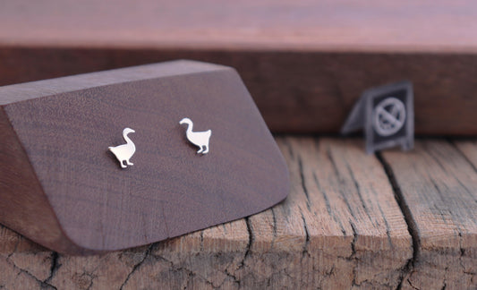 Untitled Goose Game Inspired Silver Stud Earring Set - Sweet November Jewelry