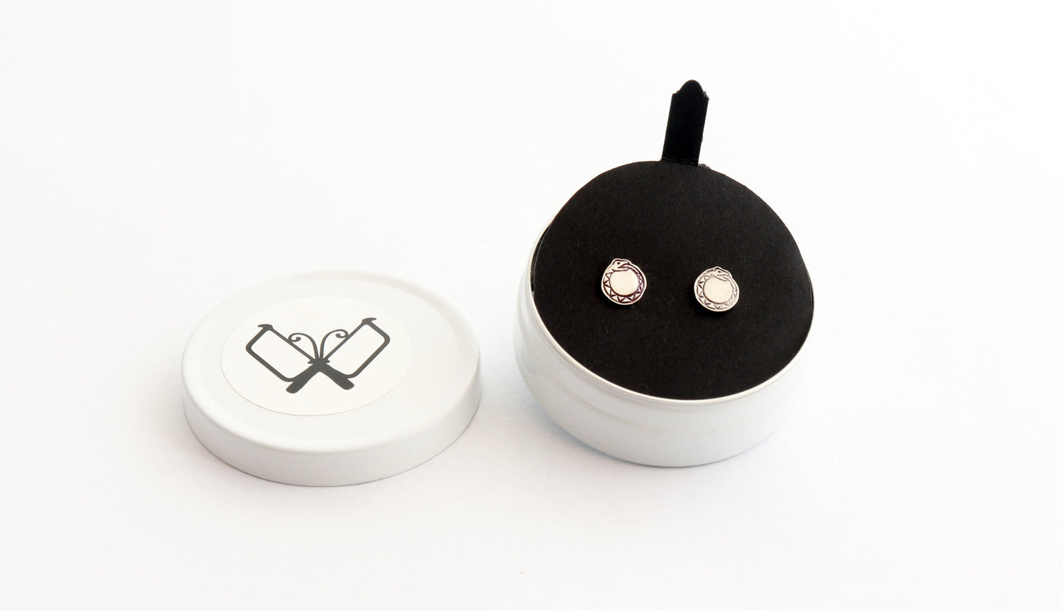 Graphic Ouroboros Snake Studs - Sweet November Jewelry