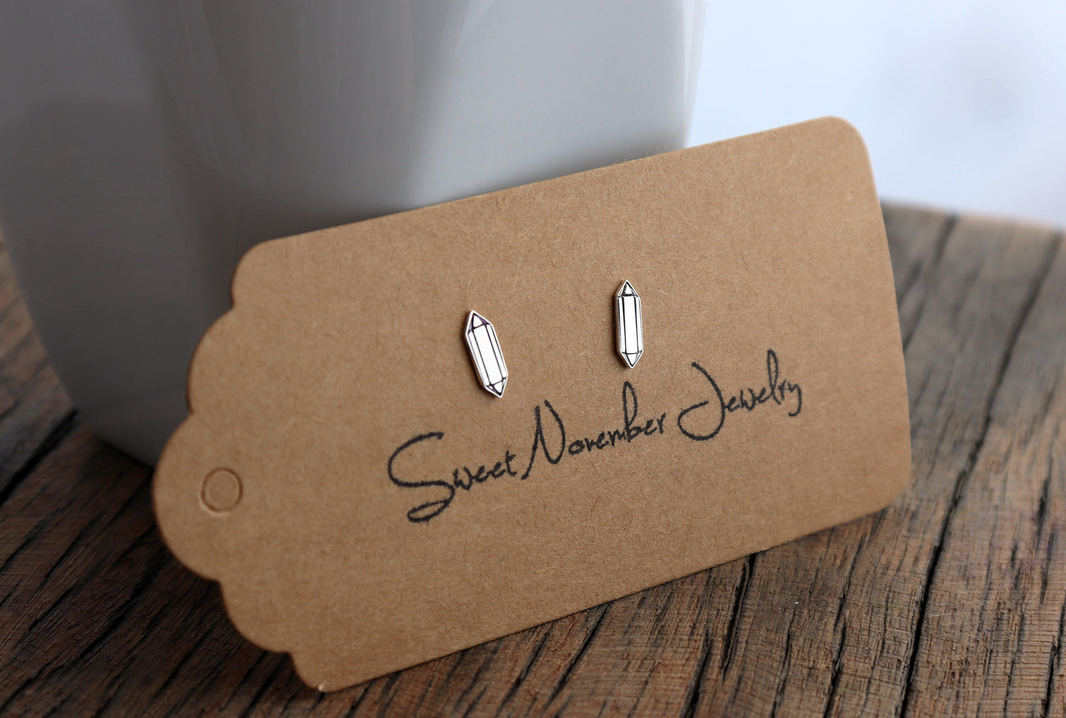Graphic Crystal Studs - Sweet November Jewelry