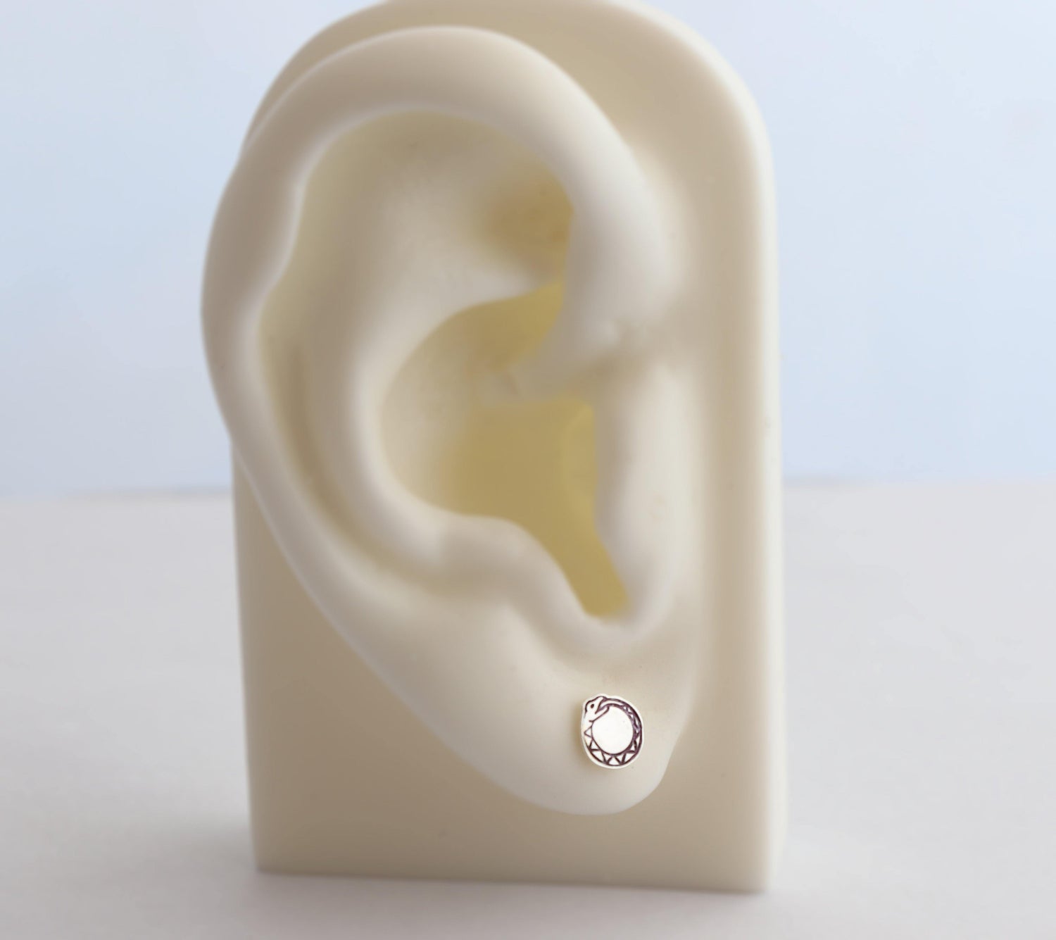 Graphic Ouroboros Snake Studs - Sweet November Jewelry