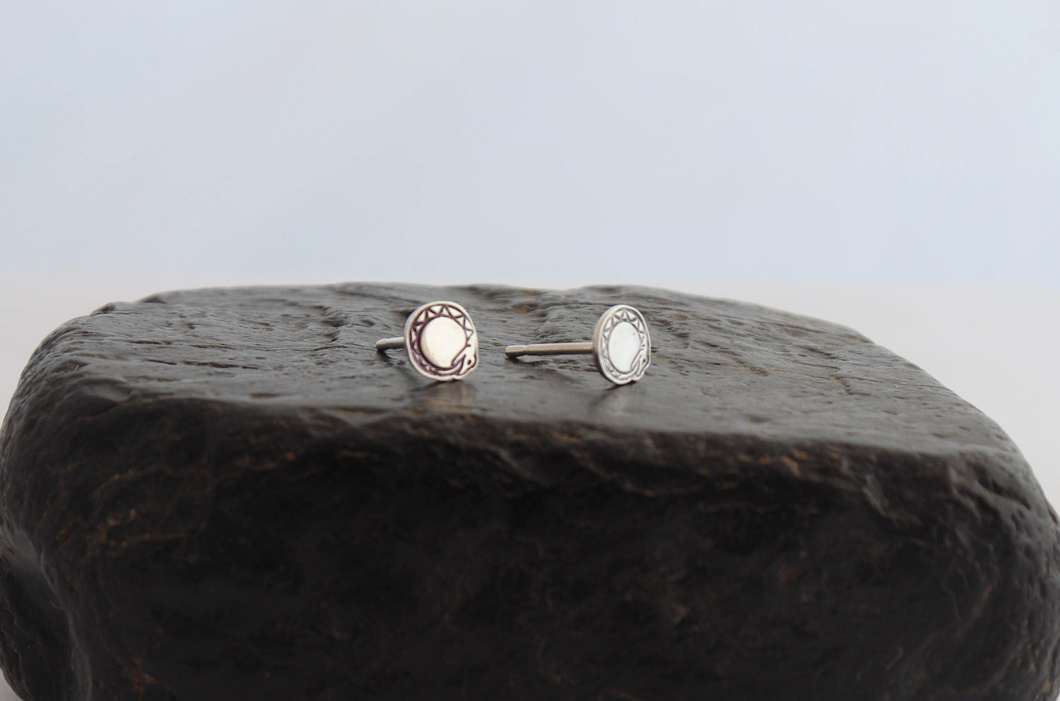 Graphic Ouroboros Snake Studs - Sweet November Jewelry