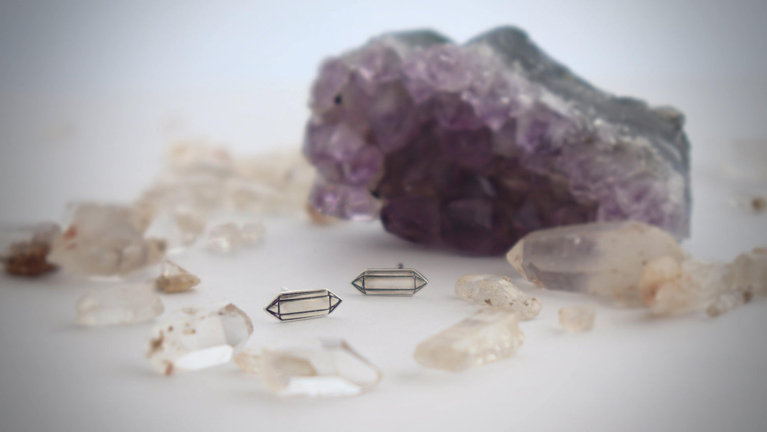 Graphic Crystal Studs - Sweet November Jewelry