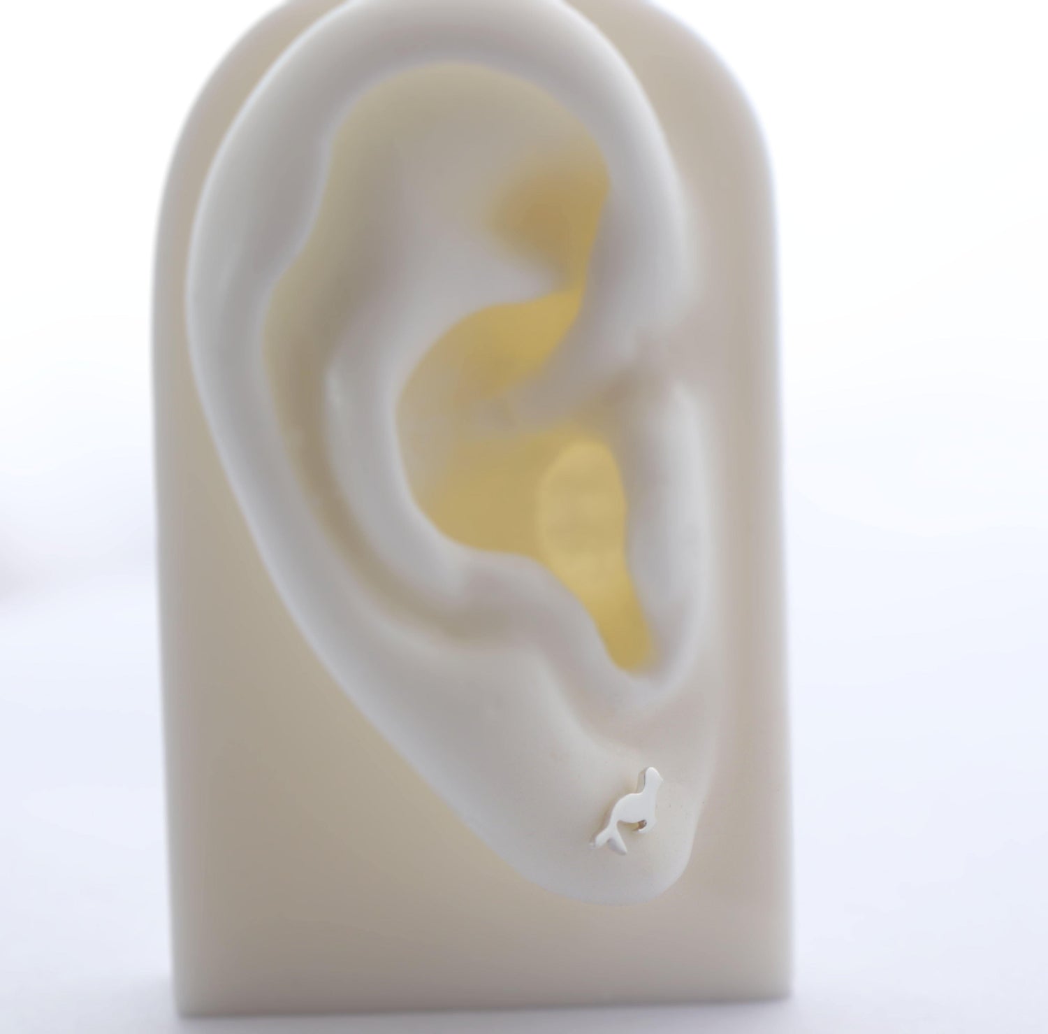 Tiny Silver Seal Stud Earrings - Sweet November Jewelry