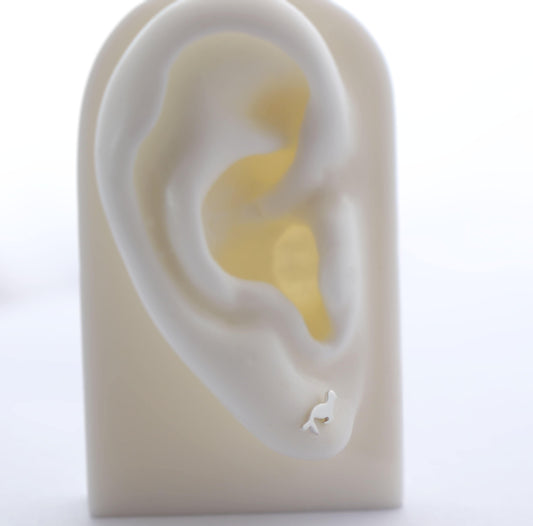 Tiny Silver Seal Stud Earrings - Sweet November Jewelry