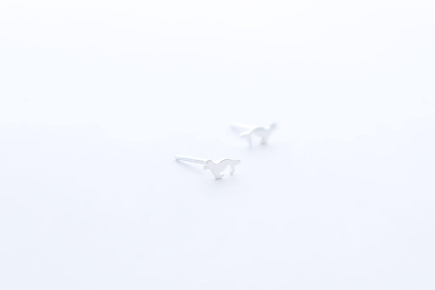 Tiny Silver Seal Stud Earrings - Sweet November Jewelry