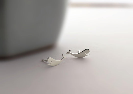 Happy Little Whale Studs - Sweet November Jewelry