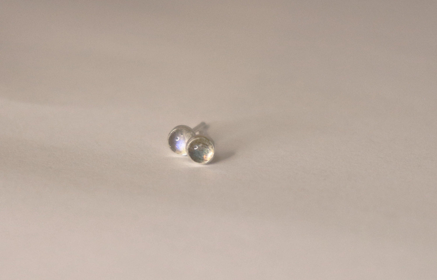 4 mm Labradorite Stone Studs - Sweet November Jewelry