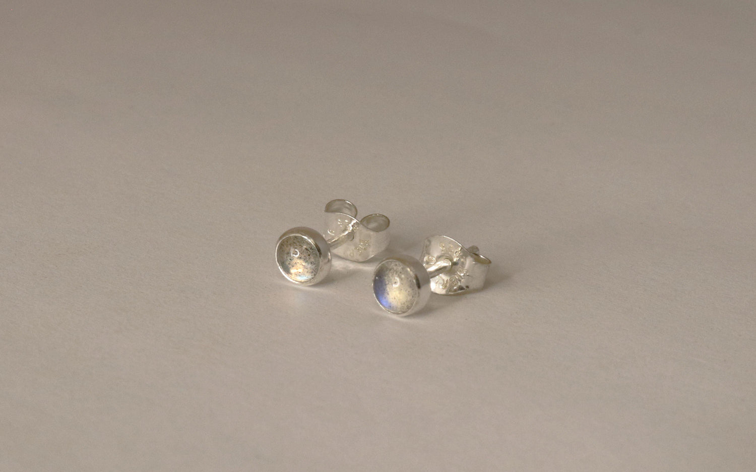 4 mm Labradorite Stone Studs - Sweet November Jewelry