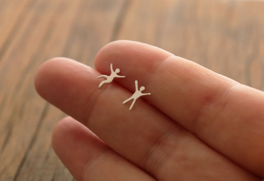 Funny People Sterling Silver Quirky Studs