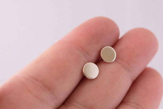 7 mm Sterling Silver Disk Earrings - Sweet November Jewelry