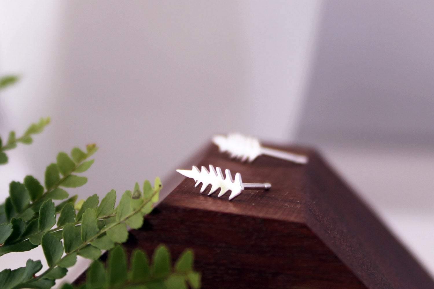 Micro Fern Studs - Sweet November Jewelry