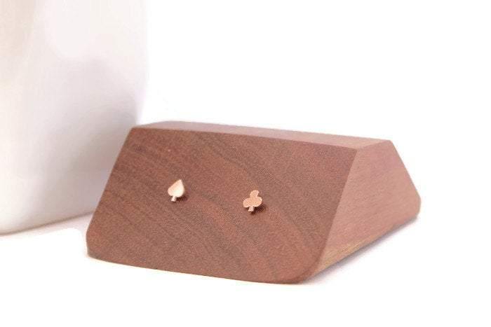 Card Suits Studs in Copper - Sweet November Jewelry