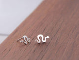 Silver Snake Studs - Sweet November Jewelry