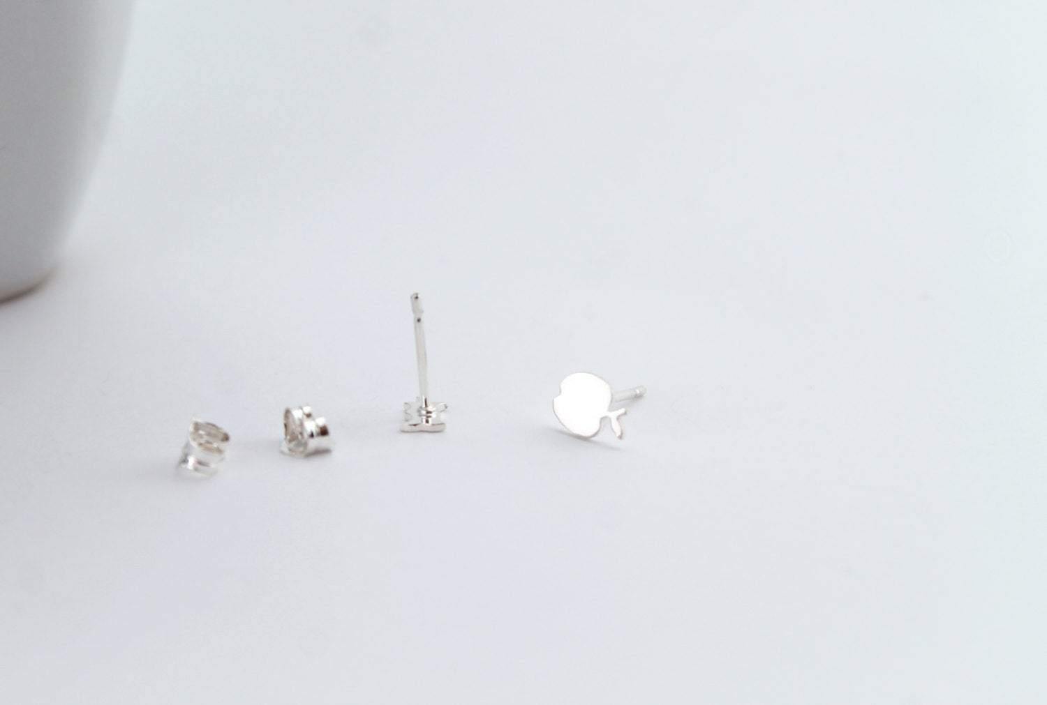 Quirky Apple Studs - Sweet November Jewelry