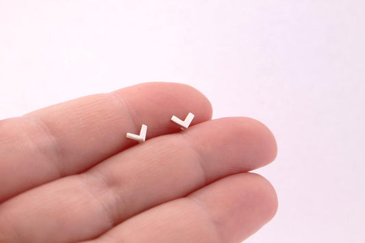 Chevron Arrow Studs, Handmade from Sterling Silver - Sweet November Jewelry