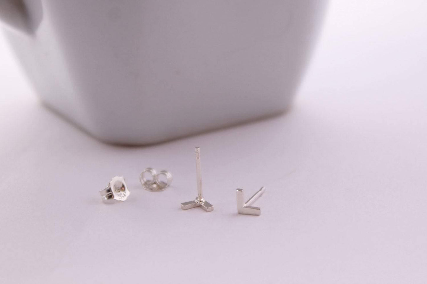 Chevron Arrow Studs, Handmade from Sterling Silver - Sweet November Jewelry