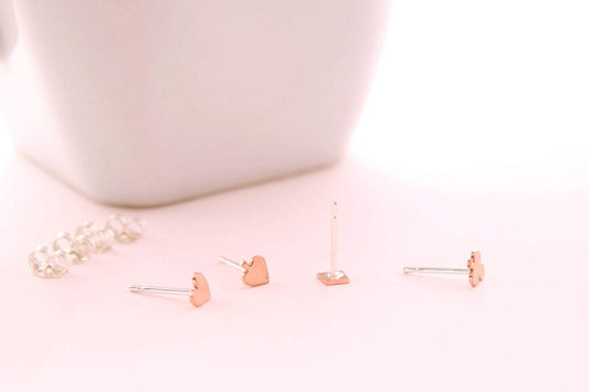 Card Suits Studs in Copper - Sweet November Jewelry