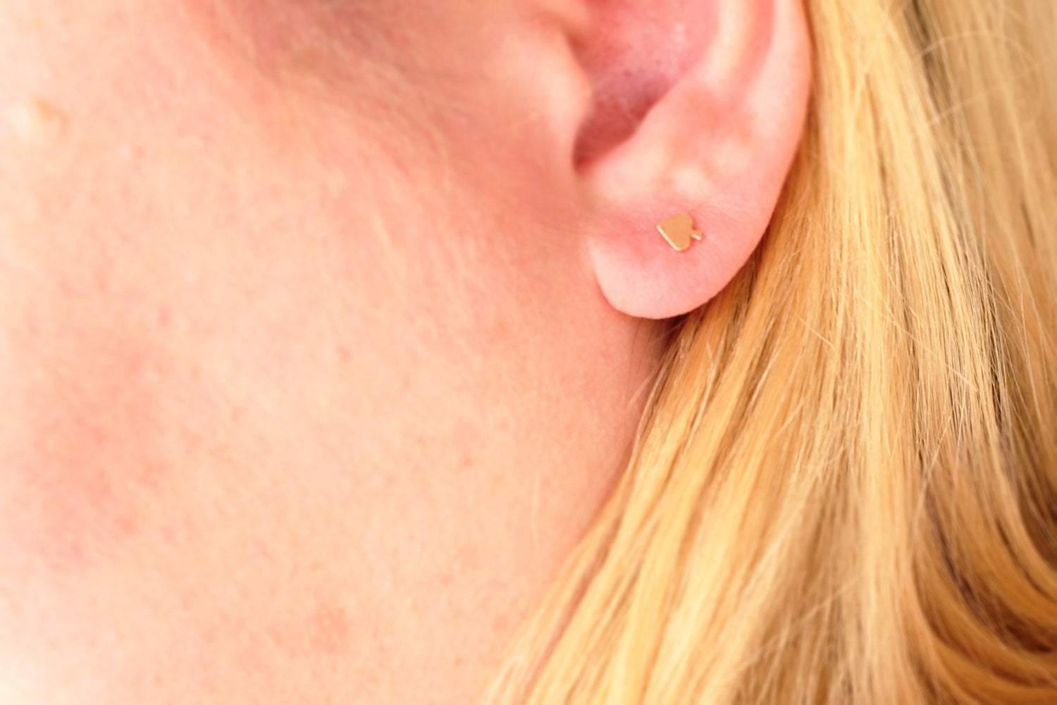 Card Suits Studs in Copper - Sweet November Jewelry