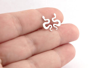 Silver Snake Studs - Sweet November Jewelry
