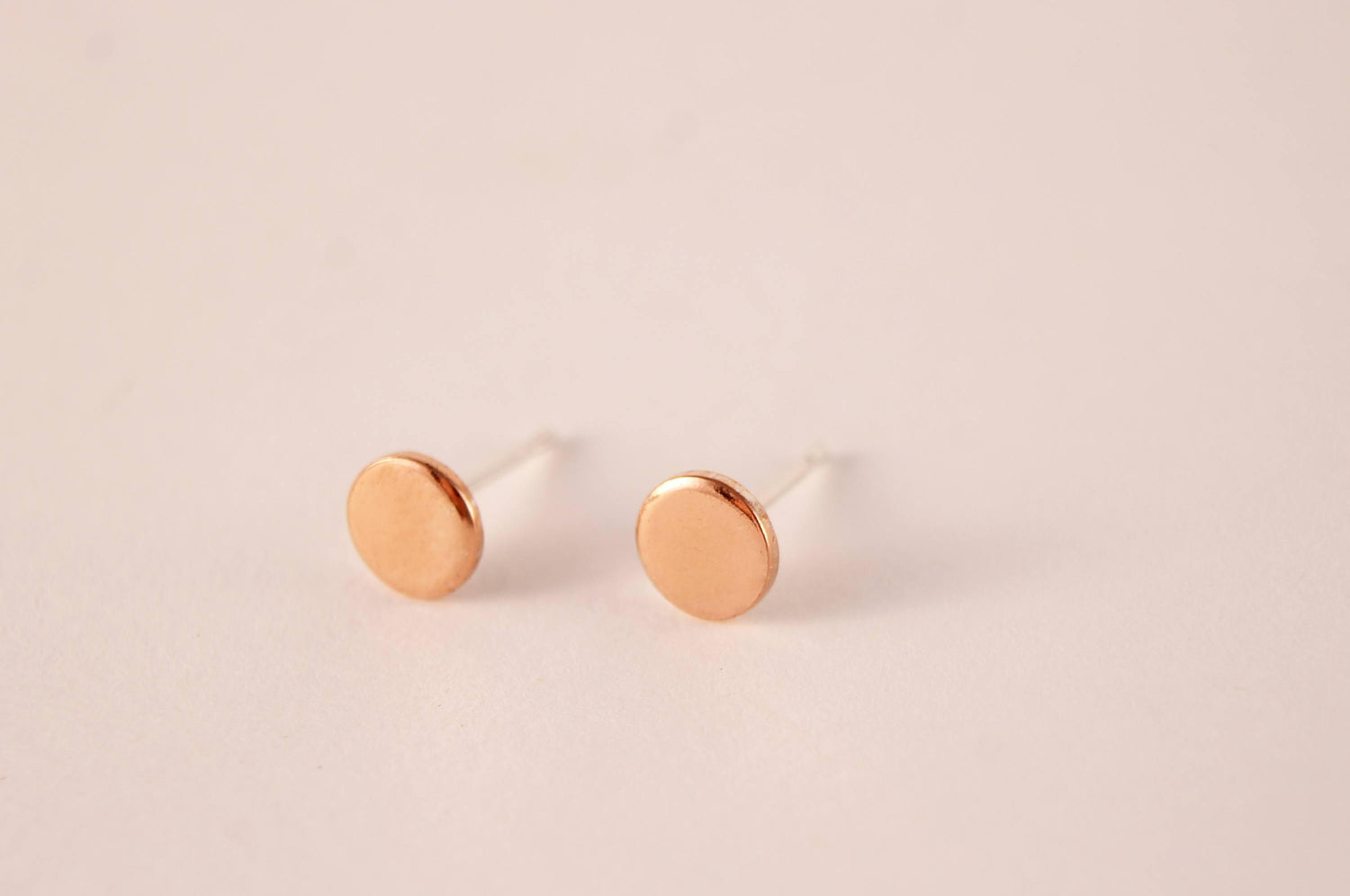 Copper Circle Studs - Sweet November Jewelry