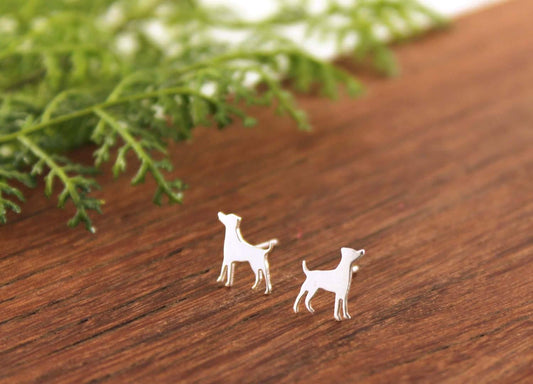 Doggy Studs, Sweet Silver Dog Silhouette Earrings - Sweet November Jewelry