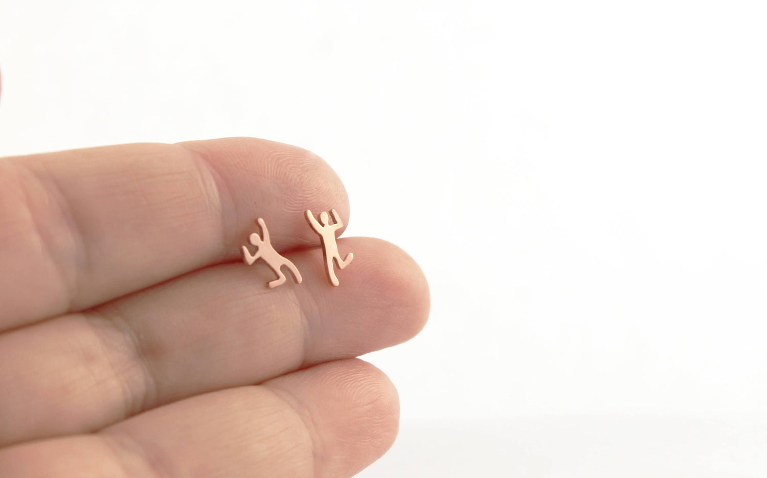 Quirky Copper People Earrings - Sweet November Jewelry